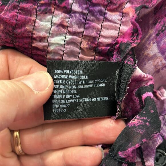 East 5th | Floral Vintage Women’s Sheer Blouse Small Pink Office Work Sh… - Picture 13 of 14